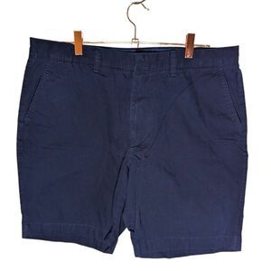 J. Crew Gramercy Men's 35 x 8 Shorts Navy Blue Flat Front Preppy Classic Casual